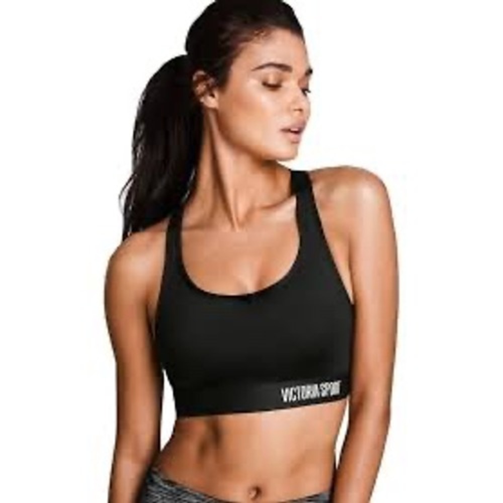 Victoria‎ Sport The Player Racerback Black Sports Bra Size Medium